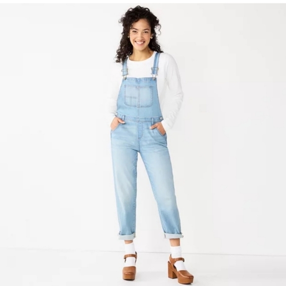 Sonoma Denim Overalls, sz S - Picture 1 of 8